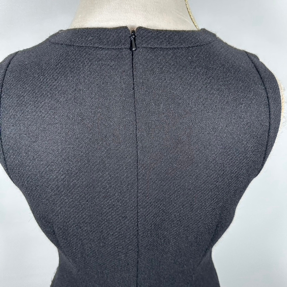 BODEN Black Cream British Tweed by Moon Houndstooth Shift Dress Size US 6 Mod - Picture 10 of 11